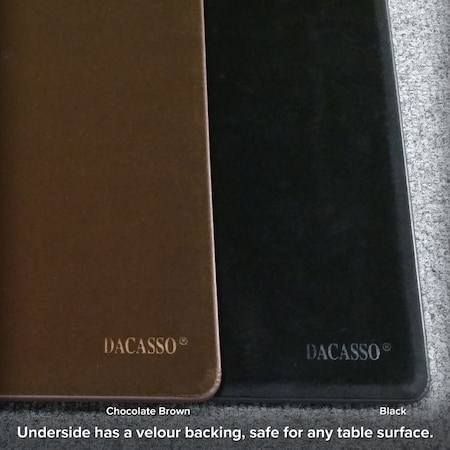 Dacasso Chocolate Brown Leather 24" x 19" Desk Mat without Rails PR-3419